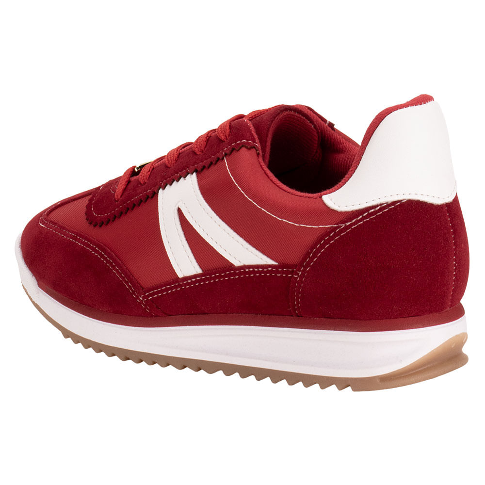 Vizzano Feminino Tenis Veludo Vizzano Vinho Tenis Vermelho