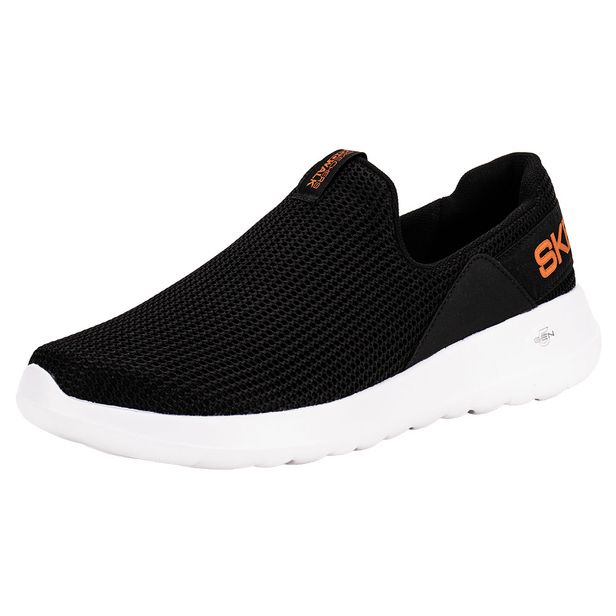 Tênis Masculino Slip Go Walk Max Skechers 894389BR PRETO/LARANJA 39