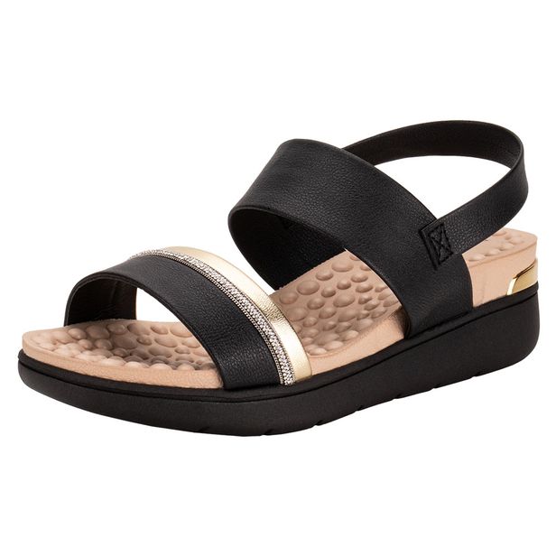 Sandália Feminina Anabela Modare 7151128 PRETO/BEGE 35