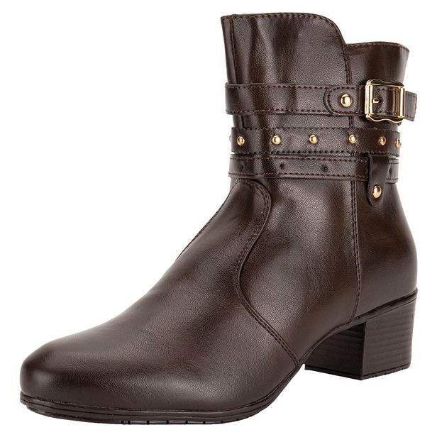 Bota Feminina Cano Baixo Mooncity 72301 CAFÉ 34