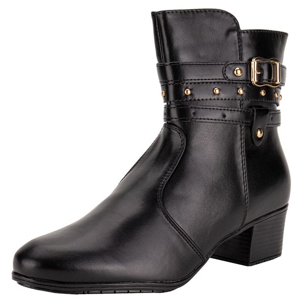 Bota Feminina Cano Baixo Mooncity 72301 PRETO 34
