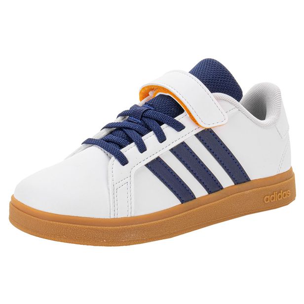 Tênis Infantil Grand Court 2.0 Adidas JI0973 BRANCO/AZUL 26