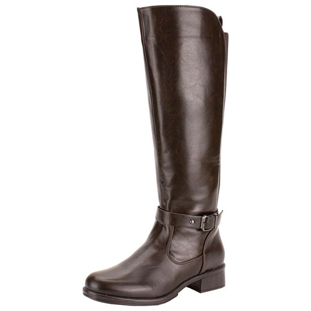 Bota Feminina Cano Alto Mooncity 72372 CAFÉ 34