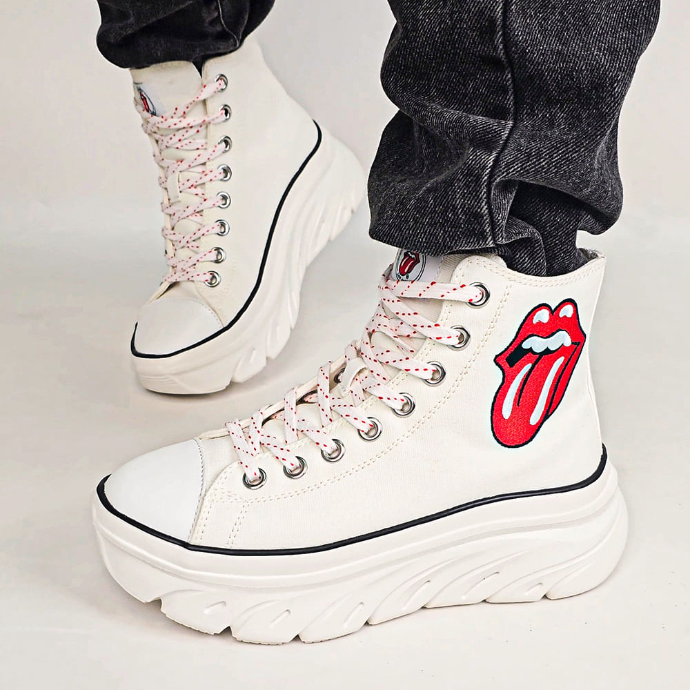 Skechers Rolling Stones ファンキー・ストリート Sing It Loud Skechers X Rolling Stones Funky Street Sing It Loud High Top
