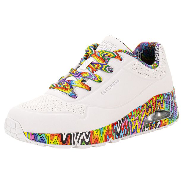 Tênis Feminino Uno Mini Drip Skechers 177959 BRANCO 34