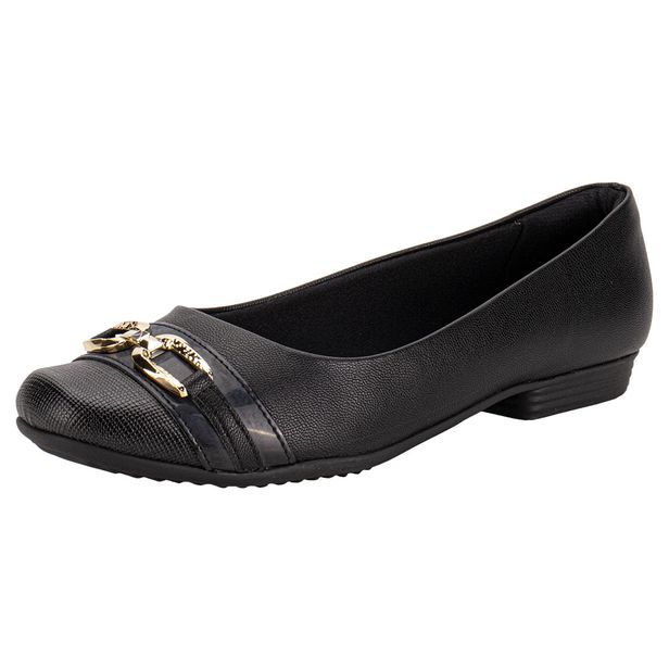 Sapatilha Feminina Flat Piccadilly 250235 PRETO 35