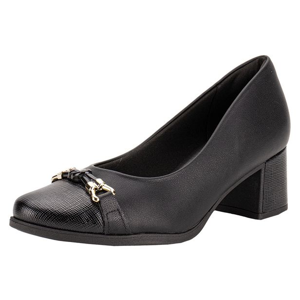 Sapato Feminino Salto Grosso Piccadilly 654046 PRETO 34