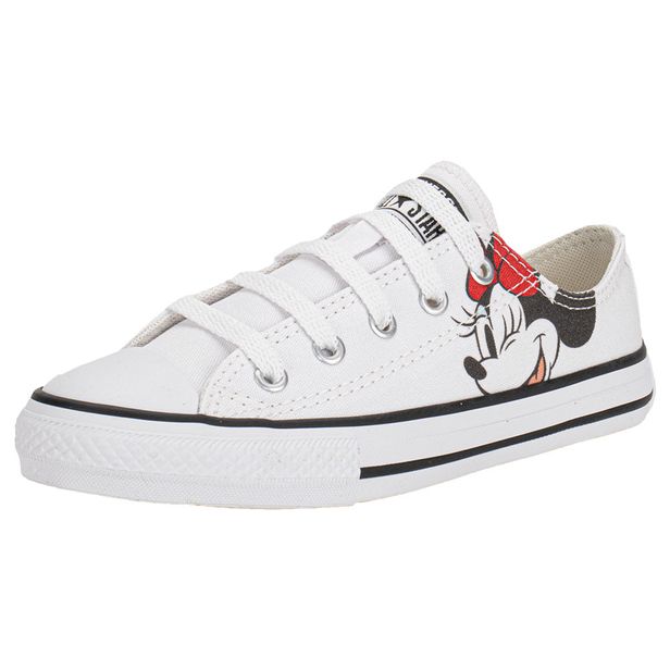 Tênis Infantil Chuck Taylor All Star Minnie Converse CK1329 BRANCO/PRETO 26