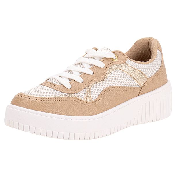 Tênis Feminino Casual Beira Rio 4316107 BRANCO/BEGE 34