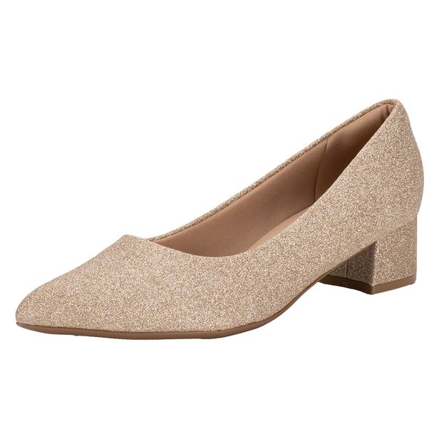 Sapato Feminino Salto Grosso Piccadilly 739015 OURO 34
