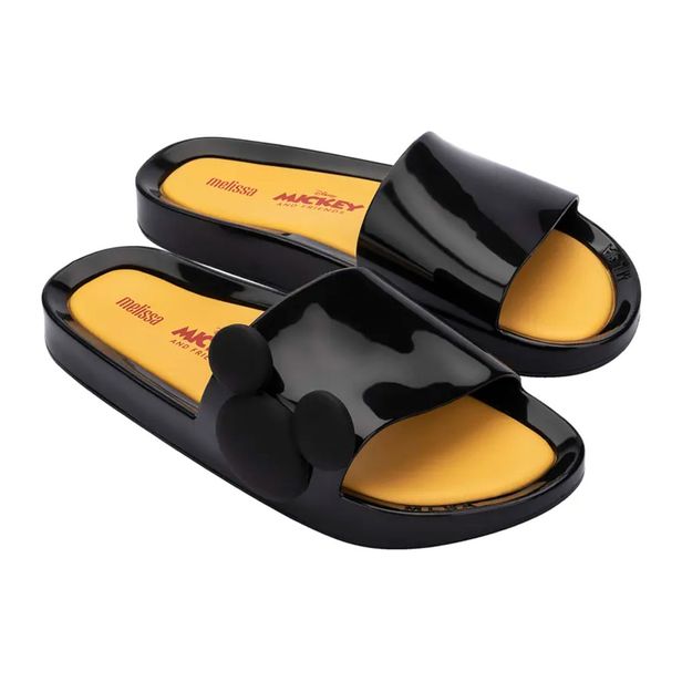 Mini Melissa Beach Slide + Mickey And Friends IV Infantil 33760 PRETO/AMARELO 26/27