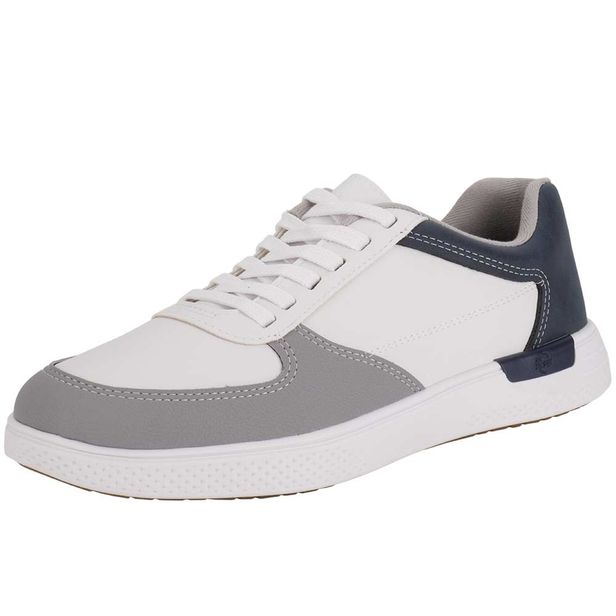 Tênis Masculino Casual BRsport 2270113 BRANCO/CINZA 37