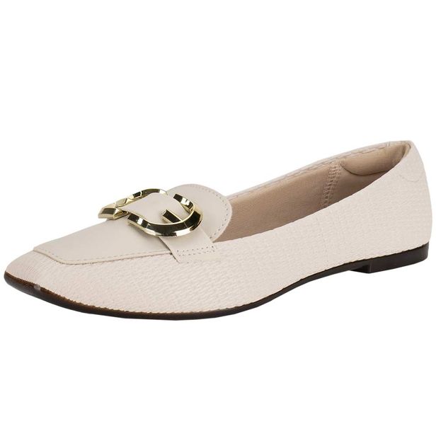 Sapatilha Feminina Flat Moleca 5735237 MARFIM 34