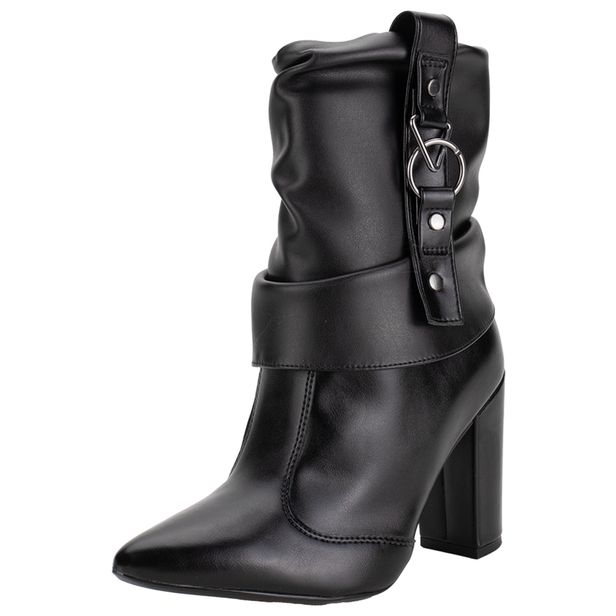 Bota Feminina Cano Baixo Vizzano 3105102 PRETO 34