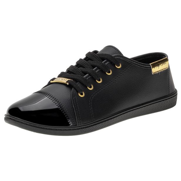 Tênis Feminino Casual Moleca - 5605412 PRETO 01 34