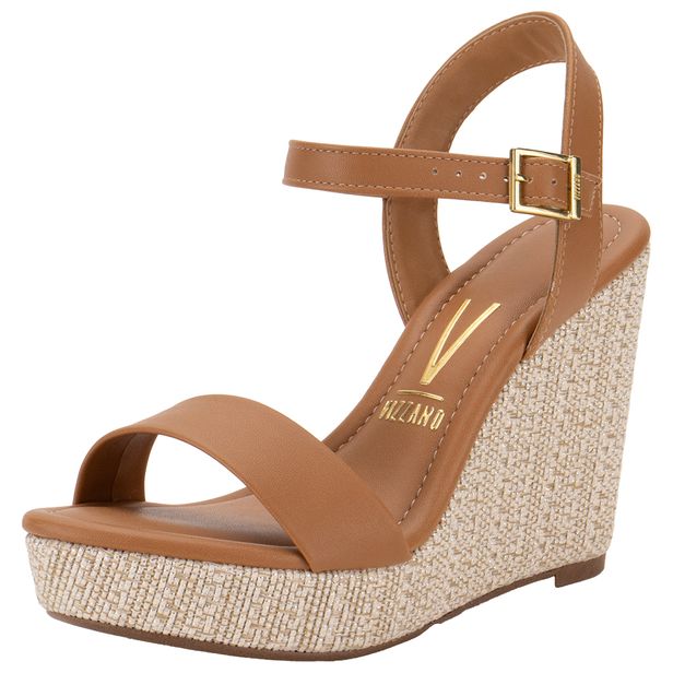 Sandália Feminina Anabela Vizzano 62832000 CAMEL 37