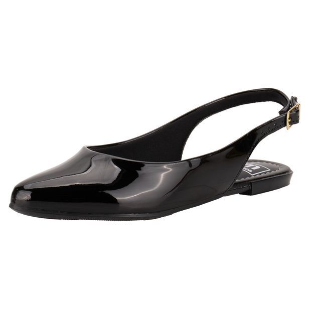 Sapato Feminino Mule Moleca 5444330 VERNIZ/PRETO 34