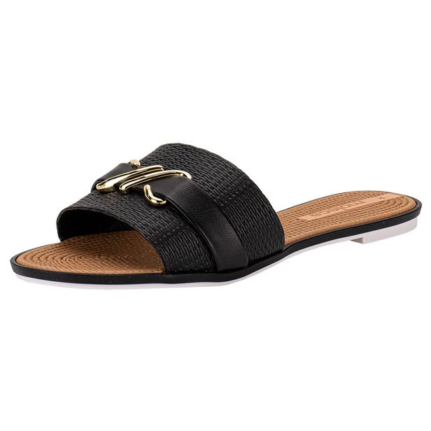 Tamanco Feminino Flat Moleca 5297472 PRETO 33