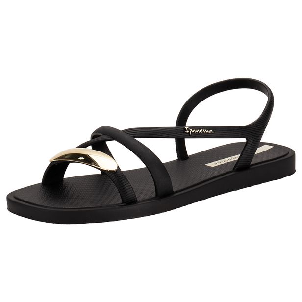 Sandália Feminina Flat Go Chic Ipanema 27350 PRETO 34