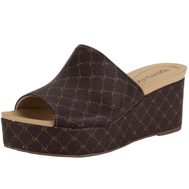 Tamanco Feminino Anabela Beira Rio 8407100 CAFÉ 34