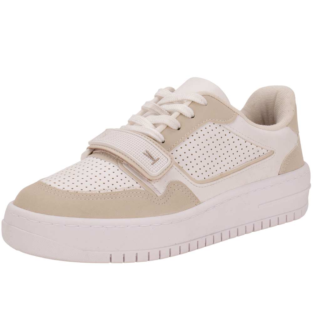 Tênis Feminino Casual Vizzano 1389124 BRANCO/BEGE cloviscalcados