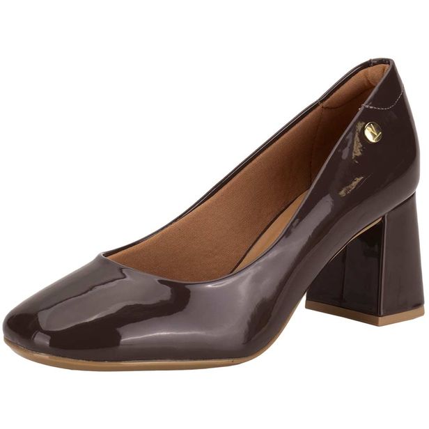 Sapato Feminino Salto Grosso Vizzano 1446100 CAFÉ 35