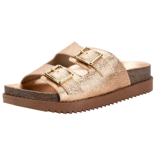 Sandália Feminina Conforto Moleca 5500105 BRONZE 35