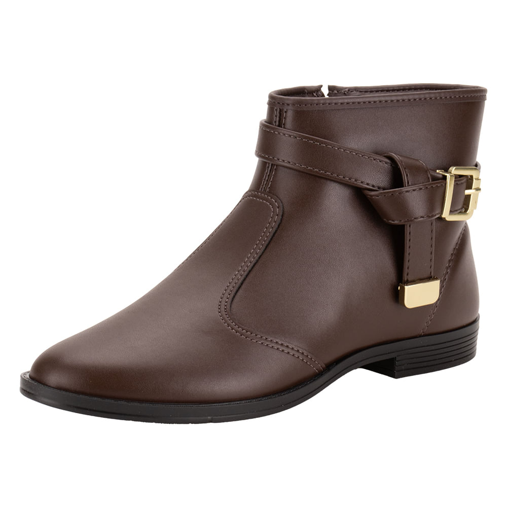 Bota Feminina Cano Baixo Moleca 5333106 CAFÉ cloviscalcados