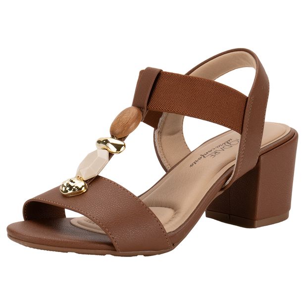 Sandália Feminina Salto Grosso Modare 7109465 CAFÉ 34