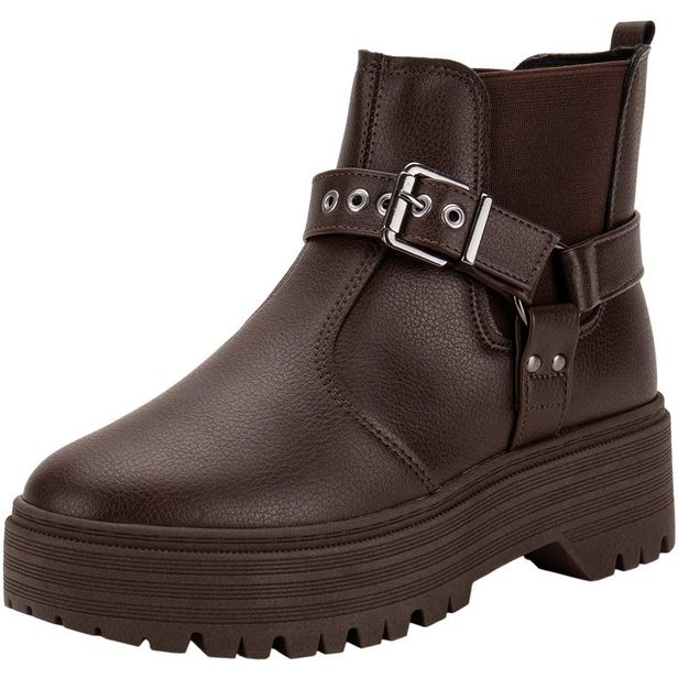 Bota Feminina Cano Baixo Moleca 5351104 CAFÉ 35