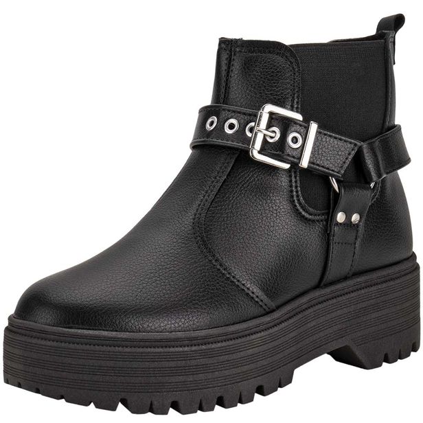Bota Feminina Cano Baixo Moleca 5351104 PRETO 39