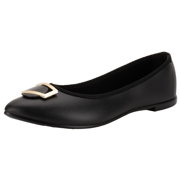 Sapatilha Feminina Flat Moleca 5727116 PRETO 34
