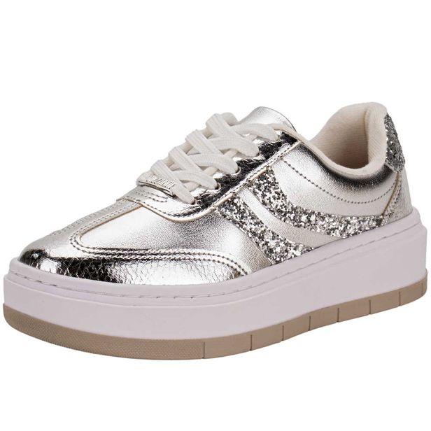 Tênis Feminino Casual Vizzano 1437205 PRATA 34