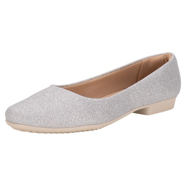 Sapatilha Feminina Flat Piccadilly 250115 PRATA 35