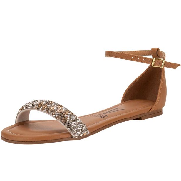 Sandália Feminina Flat Vizzano 62351704 CAMEL 35