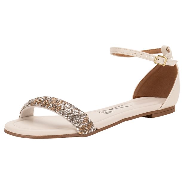 Sandália Feminina Flat Vizzano 62351704 MARFIM 34