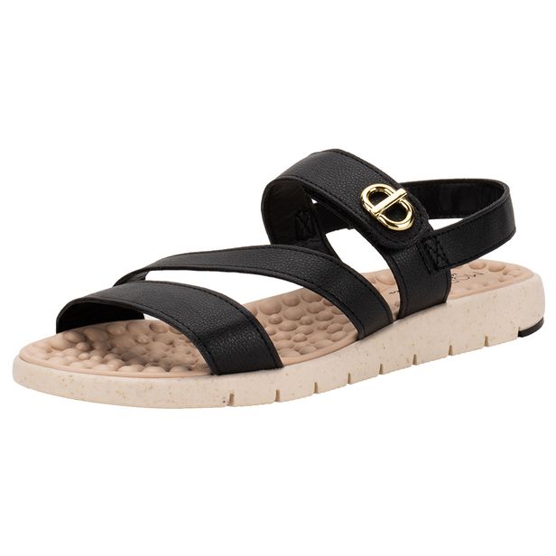 Sandália Feminina Flat Modare 7162223 PRETO 34