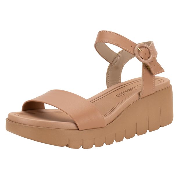 Sandália Feminina Anabela Moleca 5536100 SALMÃO 37