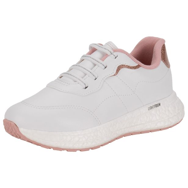 Tênis Infantil Feminino Molekinha 2580102 BRANCO/ROSA 27