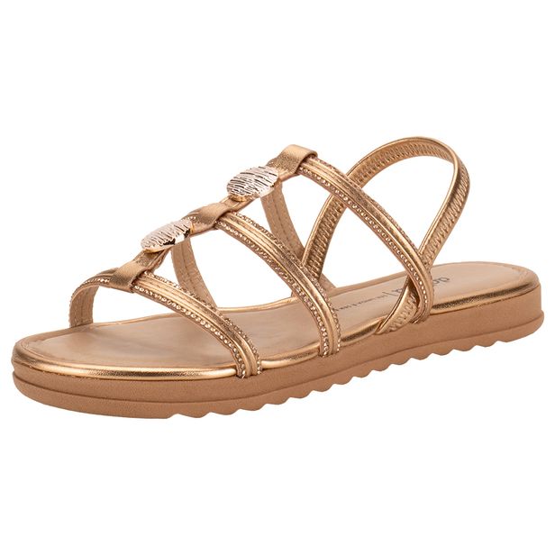 Sandália Feminina Flat Dakota Y7571 OURO/ROSADO 35