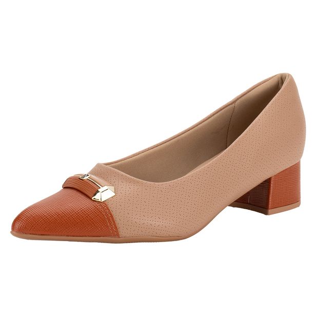 Sapato Feminino Salto Grosso Piccadilly 739065 SALMÃO 34