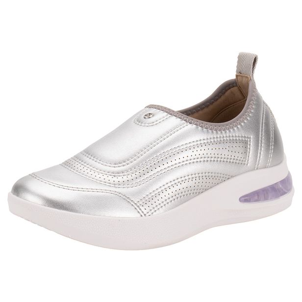 Tênis Feminino Slip On SoftStep Piccadilly 940002  PRATA 35