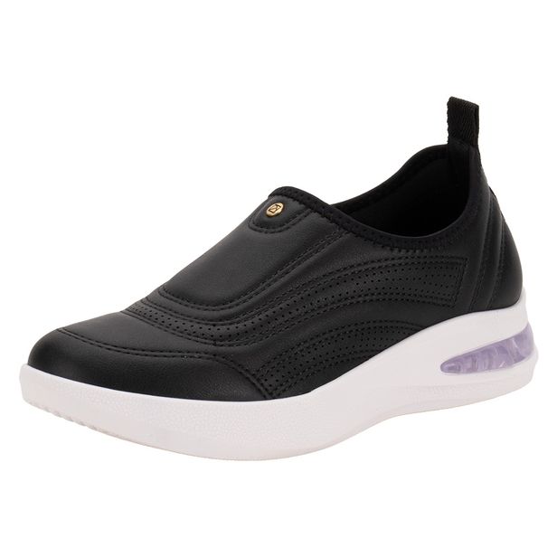 Tênis Feminino Slip On SoftStep Piccadilly 940002 PRETO 34