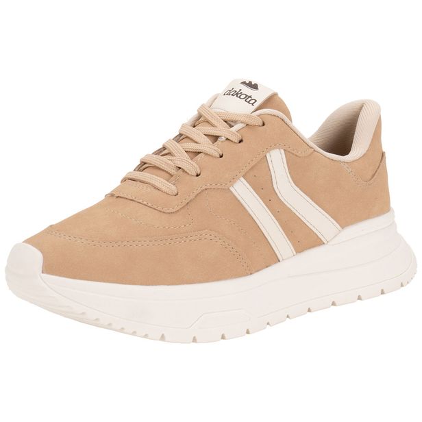 Tênis Feminino Jogging Dakota D0142 BEGE/BRANCO 34