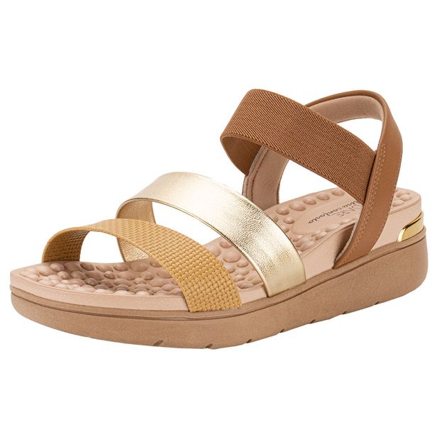 Sandália Feminina Salto Baixo Modare - 7151119 CAMEL 36