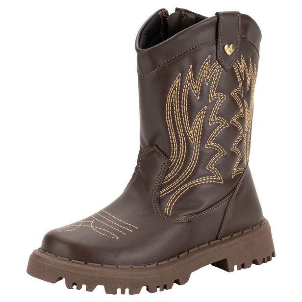 Bota Infantil Feminina Country Nilqi 165011 CAFÉ 28