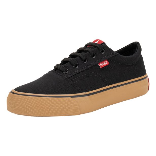 Tênis Surplay Canvas Coca-Cola CC2400 PRETO/BEGE 34