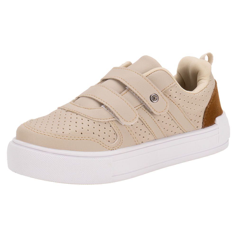 Tênis Infantil La Via Kids 220016 BEGE | Clovis Calçados