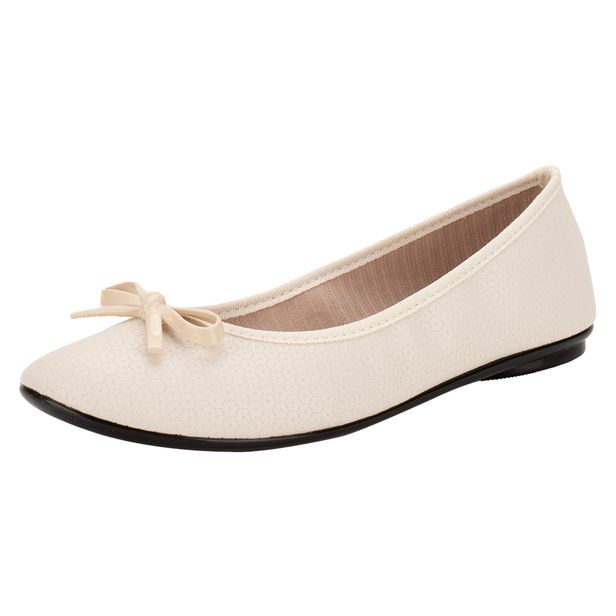 Sapatilha Feminina Flat Moleca 5726115 MARFIM 34
