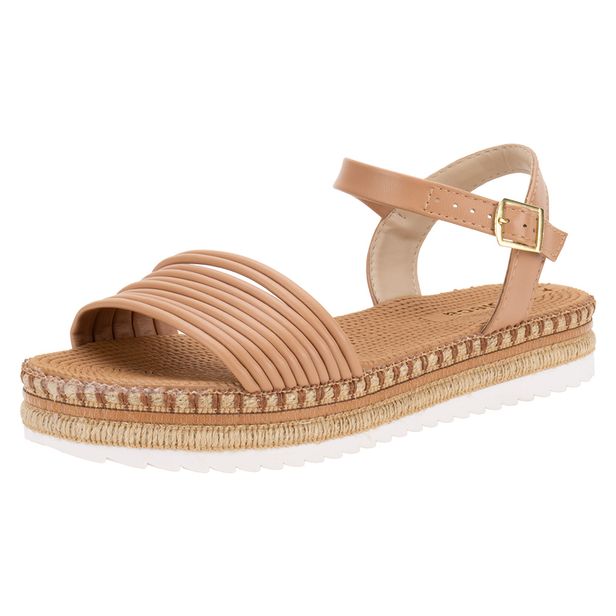 Sandália Feminina Flat Moleca 5447523 SALMÃO 34